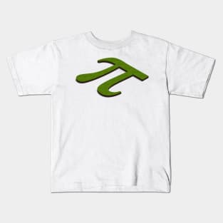 3d map in the shape of the pi symbol. Kids T-Shirt